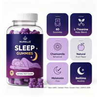 Gummies de sommeil sans mélatonine à marque privée OEM ODM L-Théanine Camomille Apaisant et Reposant Gommes aux fruits naturels 60 unités Fabricant