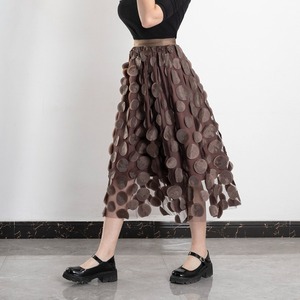 Jupes en tulle à pois au design 3D rétro gothique pour femmes, collection Printemps-Été 2026, taille haute élastique, longueur midi, style <span class=keywords><strong>tutu</strong></span> - Product Image 3