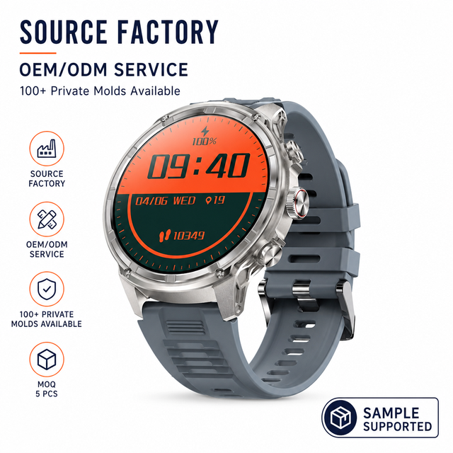 V99 1.85 Inch Large Round Screen Smart Watch for Men Waterproof IP67 BT Calling Weather Forecast Outdoor Sports Mode