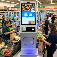 Kiosco de Autoservicio de 24 Pulgadas con Sistema Operativo Android, Cámara QR, Terminal RFID, Pantalla de Escritorio con Windows para Restaurantes y Tiendas Minoristas