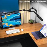 Lampe de Bureau LED Haut de Gamme à Bras Pivotant en Métal pour Moniteur, Idéale pour Bureau, Maison, Hôtel, Salon de Lecture