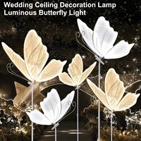 Accessoires de scène de mariage, lumières LED solaires en forme de papillon, indice de protection IP68, pour la décoration de mariage