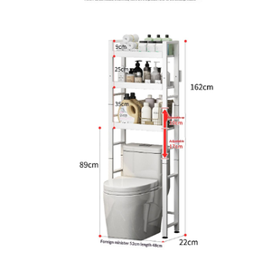 Estante de Baño Plegable de 5+ Niveles Ajustable, Ecológico, de Hierro Fundido, Organizador de Metal, Cesta de Esquina para Baño, Soporte de Almacenamiento - Product Image 4