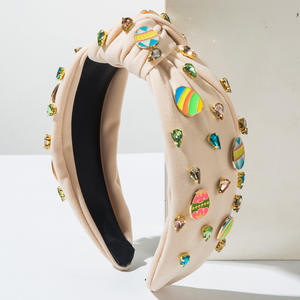 عصابة رأس أرنب عيد الفصح 2026 مع بيضة عيد الفصح مزينة بالكريستال، إكسسوار شعر للنساء في العطلات - Product Image 5