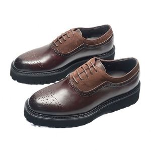 Chaussures habillées pour hommes de haute qualité - Chaussures Oxford imperméables à lacets pour mariage et bureau, style automne - Product Image 5