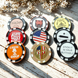 Jetons de <span class=keywords><strong>poker</strong></span> de golf personnalisés, fabrication sur mesure, logo personnalisé, pièces de <span class=keywords><strong>poker</strong></span>, accessoires de golf - Product Image 1