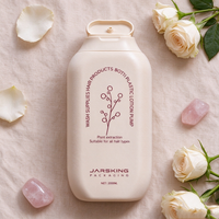 Bouteille vide en PEHD mat personnalisée avec étiquette du fabricant, flacon souple pour gel douche, emballage en plastique avec bouchon à clapet pour soins capillaires et lotions lavantes