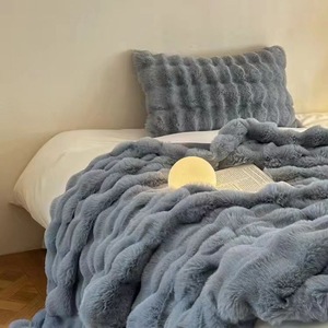 Siêu ấm chăn cho sofa, chăn giường đôi, siêu mềm mại & ấm cúng, sang trọng Thỏ lông chăn cho phòng ngủ - Product Image 6