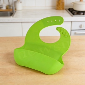 Babero de Silicona Impermeable de Grado Alimenticio con Diseño de Dibujos Animados y Logotipo Personalizado, para la Alimentación de Bebés - Product Image 3