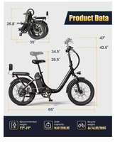 Vélo électrique pliable à pneus larges de 20 pouces, 1000W, 48V, 15Ah, en alliage d'aluminium, pour les trajets quotidiens en ville et les voyages sur route