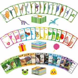 Tarjetas de Animales Realistas para el Aprendizaje de los Niños, 49 Piezas, Tarjetas de Dinosaurios, Animales de Granja, Animales Salvajes, Insectos, Aves, Tarjetas de Memoria Flash - Product Image 1