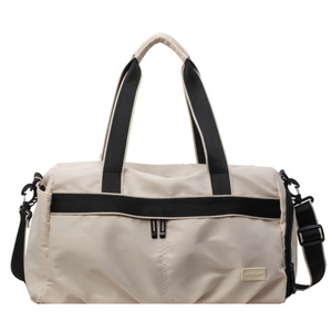Minimal Korean Black Trim Workout <b>Bag</b> Multi Compartment Double Side Pockets Detachable Shoulder Strap Men Women Yoga Travel <b>Bag</b> - Product Image 2