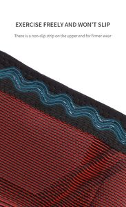 Genouillère de sport tricotée 3D hautement élastique en nylon et élasthanne, antidérapante, pour la course et la protection de la rotule - Product Image 3