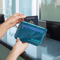 2 ensembles personnalisés de sacs à monnaie et passeports en nylon Ripstop avec fermetures éclair colorées
