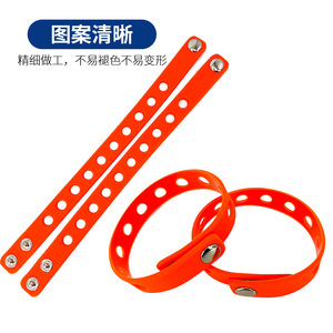 Customized Soft Rubber Perforated <b>Bracelets</b> <b>Red</b> Pvc Wristband Waterproof Decorative Diy Sports Fashion Jewelry Promotional - Product Image 3