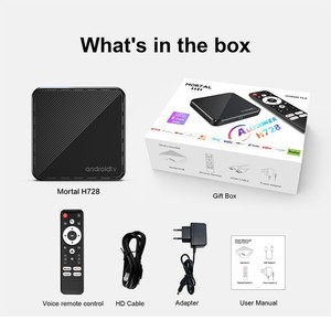 Nueva caja de <span class=keywords><strong>TV</strong></span> Mortal H728 de cuatro núcleos con red de 1000M para control remoto por voz <span class=keywords><strong>Bluetooth</strong></span> WiFi de doble banda compatible con resolución 4K - Product Image 3