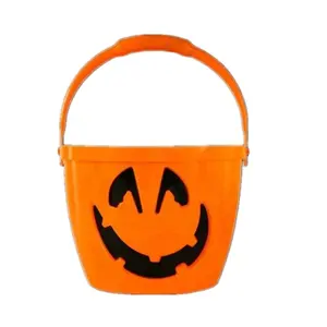 wholesale classic plastic LED light halloween pumpkin bucket