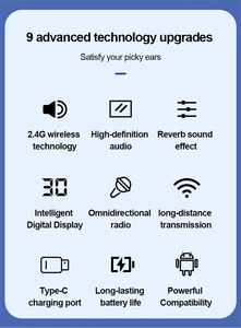 Microphone sans fil omnidirectionnel 360° à fixation revers, réduction <span class=keywords><strong>de</strong></span> bruit en un clic, clair, plug-<span class=keywords><strong>and</strong></span>-play, pour diffusion en direct et enregistrement - Product Image 4
