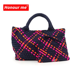 <span class=keywords><strong>Sac</strong></span> à main en néoprène tressé à la main, sacs de supermarché, de grande capacité, fourre-tout de <span class=keywords><strong>plage</strong></span>, tissé, nouvelle collection - Product Image 6