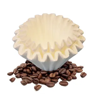 Filtres à café papier 50pcs en forme de gâteau pour une utilisation unique avec des dosettes de filtre à tasse réutilisables pour