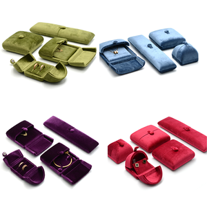 Wholesale Velvet <strong>Jewelry</strong> <strong>Box</strong> Luxury Custom Logo Gift Packaging for <strong>Jewelry</strong> Display - Product Image 5