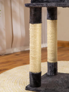 Árvore Arranhadora para Gatos Moderna em Pelúcia Sintética <span class=keywords><strong>2026</strong></span>, Casa para Gatos, Poste de Arranhar para Escalar - Product Image 3