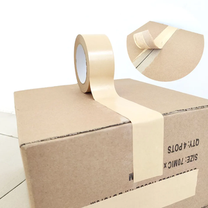 Cinta adhesiva húmeda engomada personalizada, sellado de embalaje reforzado, papel Kraft grabable, cinta de envío de marca con logotipo - Product Image 4