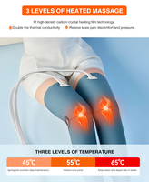 Masseur de jambes et de mollets sans fil OEM à compression d'air à 3 niveaux, chauffage multi-températures (45-65), design portable, 20 minutes de massage des jambes