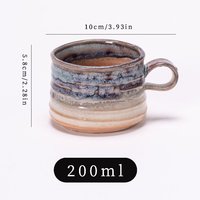 Tasse à café en céramique de style japonais rustique, faite à la main par Dingyue, d'une esthétique haut de gamme, idéale pour le petit-déjeuner.