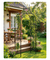 Arche de jardin en métal robuste pour plantes grimpantes, arche décorative pour roses, idéale pour cérémonies de mariage, pelouse et patio.