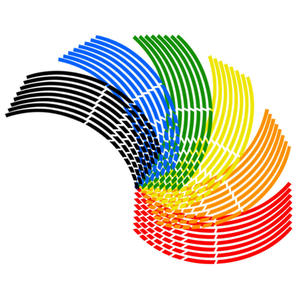 Bandes de stylisation de voiture, autocollants et décalcomanies réfléchissants pour roues de moto et motocross, ruban réfléchissant pour jantes de 17/18 pouces - Product Image 4