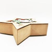 Adornos Navideños de Madera Ecológicos en Forma de Estrella, con Luces LED Cálidas, para Colgar, Decoración Festiva para el Hogar, Venta al Por Mayor