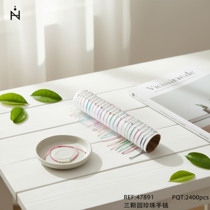 Bracciale con Tre Perle Rotonde, 2400 Pezzi di Perline Colorate, Set Regalo di Gioielli per Donne - Product Image 3