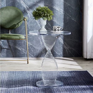 Table basse ronde moderne en acrylique transparent pour la décoration intérieure de luxe Petites tables d'appoint de canapé pour les meubles de <span class=keywords><strong>console</strong></span> de salon - Product Image 5