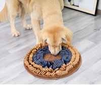 Puzzle en silicone amélioré à alimentation lente pour animaux de compagnie, bol pour nourriture, couverture d'entraînement pour chien, tapis d'entraînement et coussinets
