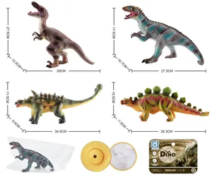 الجملة OEM PVC بند عالية الجودة البلاستيك الحيوان هواية لعبة الديناصور مع الصوت رذاذ لعبة على شكل ديناصور للأطفال