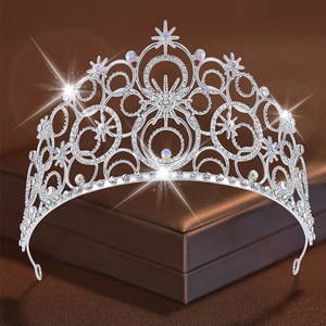 Corona di Alta Qualità in Metallo con Strass, Accessorio per Concorsi di Bellezza, Spose, Matrimoni, <span class=keywords><strong>Tiara</strong></span> da Principessa e <span class=keywords><strong>Regina</strong></span> - Product Image 2
