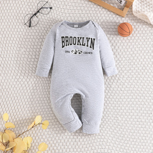 ชุดจั๊มสูทแขนยาวผ้าฝ้ายเรียบง่ายสำหรับเด็กทารก แบบ unisex หลายสี ชุดสามชิ้นสำหรับคลานในฤดูใบไม้ผลิ - Product Image 4