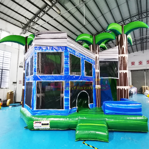 5 in 1 Tropical <b>Inflatable</b> Bounce <b>House</b> with Slide Combo 500KG Capacity 3-Year Warranty Commercial Use for Kids - Product Image 3