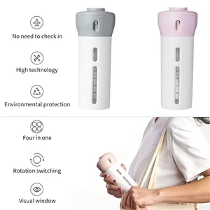 ขวดแบ่งบรรจุภัณฑ์แบบพกพาสำหรับเดินทาง 4 in 1 สำหรับแชมพู โลชั่น เจลอาบน้ำ สบู่ แบบกด - Product Image 5