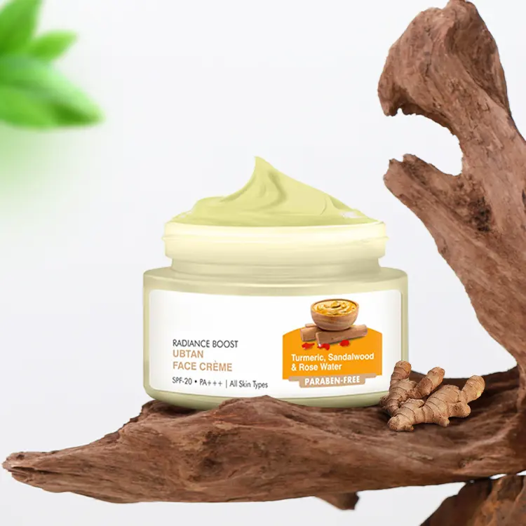 Label Private Anti Aging Wrinkle Acne Vitamin Moisturizer Skin Whitening Rose Water Sandalwood Herbals Turmeric Face Cream