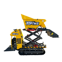 TOPONE T05A 600kg Kleiner Frontlader Diesel-Kipper Mini-Dumper Landwirtschaftliche Hydraulikpumpe Hebe- und Senkfunktion Raupentransporter Kurz