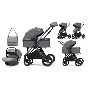 Poussette bébé 3 en 1 de haute qualité, luxe, paysage élevé, multifonctionnelle, pour voyager avec sac à langer, <span class=keywords><strong>siège</strong></span> <span class=keywords><strong>auto</strong></span> - Product Image 2