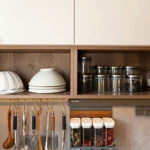 Muebles de Cocina Modernos de Estilo Europeo, Muebles de Cocina Pequeños, Encimera de Laminado de Mármol, Grifo, Bisagra, Cajón, Cesta, Accesorios - Product Image 2