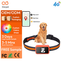 Elecpet - Mini Rastreador GPS 4G Inalámbrico para Mascotas, Contador de Pasos, Calorías, Tiempo Activo, Collar de Salud con Aplicación IOS y Android para Perros y Gatos