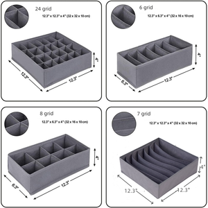 Organizador plegable para guardar calcetines, pañuelos, corbatas, cinturones, 24 cajones, ropa interior, al por mayor - Product Image 3