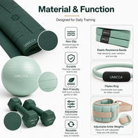 Kit d'accessoires de yoga et fitness en gros pour la maison : tapis de yoga, bande de résistance, ballon de yoga, poids de cheville pour marques