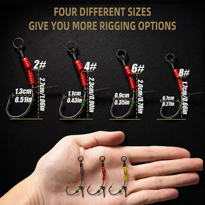 Equipo Premium para Pesca de Carpa, Sistema Ronnie Rig, con Anzuelo Curvo Afilado, Espiga para Cebo y Funda Giratoria 360° Anti-Enredos, <span class=keywords><strong>3</strong></span> Colores, Tamaños 2, 4, 6, 8 - Product Image 6