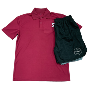 Polo pour homme avec poche, manches courtes, séchage rapide, tricoté en polyester, ensemble de vêtements de sport décontractés - Product Image 1