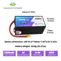 Batterie UAV 420 Wh/kg à semi-conducteurs 17000 mAh 6S/14S/12S/18S 22000 mAh/25000 mAh/30000 mAh/33000 mAh 40000 mAh pour drone à longue autonomie
